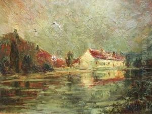 Chaumiere Au Bord De L'eau Vers Orsant Chaumiere Au Bord De L'eau Vers Orsant