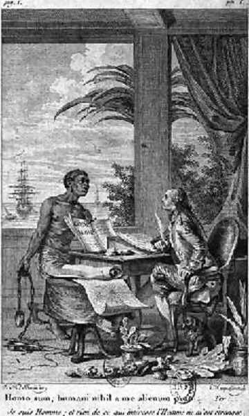 The black code illustration from Voyage a lIsle de France - view 1
