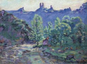 Le Moulin Brigand Et Les Ruin Du Chateau De Crozant by Armand Guillaumin