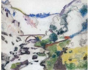 Pont Sur La Sedelle A Crozant, Vers 1908 by Armand Guillaumin