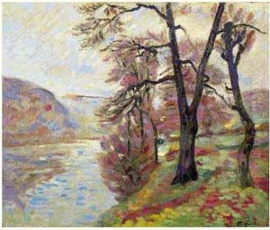 Vue De Crozant A L'automne
