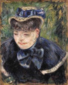 Jeune Femme A La Cape Et A L'echarpe Bleue Jeune Femme A La Cape Et A L'echarpe Bleue