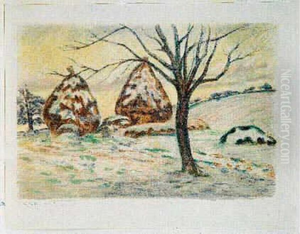Paysage Aux Meules, Ou Les Meules En Hiver A Palaiseau. 1898 - view 1
