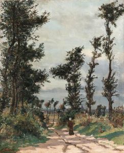 A Figure On A Path