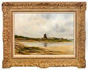 Ansicht Von Saint-vaast-la-hougue An Der Normannischen Kuste by Jean Baptiste Antoine Guillemet