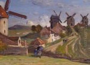 Die Muhlen Am Montmartre by Jean Baptiste Antoine Guillemet