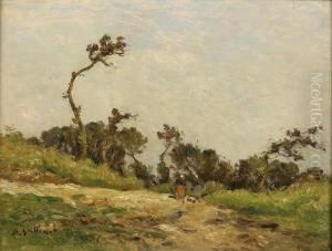 Personnages Sur Le Chemin by Jean Baptiste Antoine Guillemet
