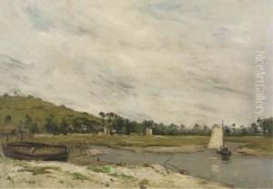 Paysage En Environs De Moret-sur-loing by Jean Baptiste Antoine Guillemet