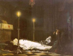 The Mourning of Laszlo Hunyadi 1859 by Viktor Madarasz