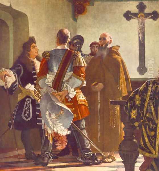 Peter Zrinyi and Ferenc Frangepan in the Wiener-Neustadt Prison detail 1864 - view 1