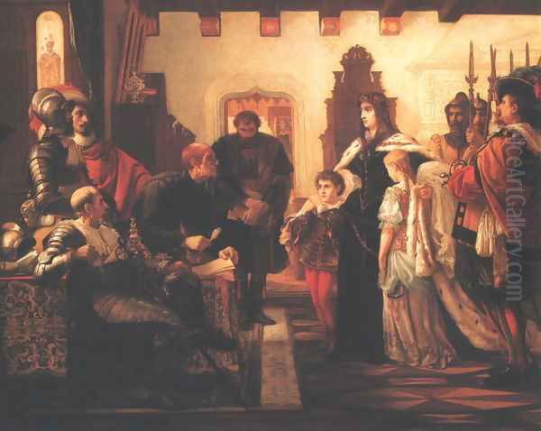 Ilona Zrinyi in the Fortress of Munkacs Ilona Zrinyi before the Judges 1859 - view 1
