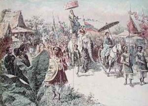 Cortege of the Governor of Hanoi 1870-80 by Felicien baron de Myrbach-Rheinfeld