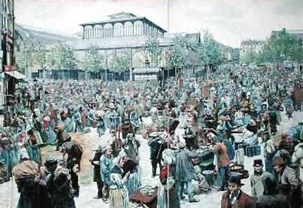 View of Les Halles 1885 - view 1
