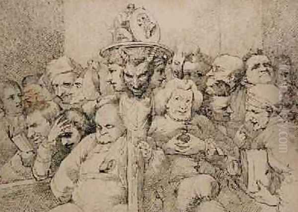 Literary Characters Assembled Around the Medallion of Shakespeare 1776 - view 1