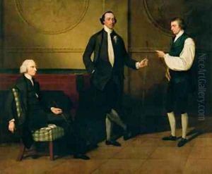 The Reverend Charles Everard and Two Others Playing Billiards by John Hamilton Mortimer