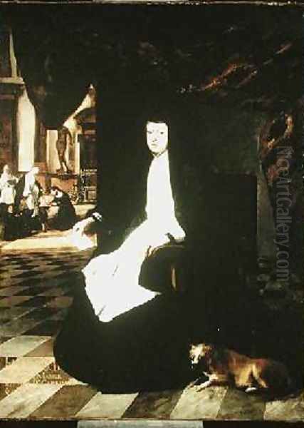 Portrait of Queen Mariana of Spain b1631 in Mourning 1666 - view 1