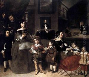 The Artist's Family 1659-60 by Juan Bautista Martinez del Mazo