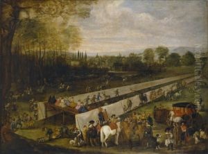 The Hunting Party at Aranjuez by Juan Bautista Martinez del Mazo