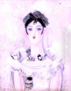 Portrait of a Young Woman with a Lace Bodice 1925-6 by Jacqueline Marval