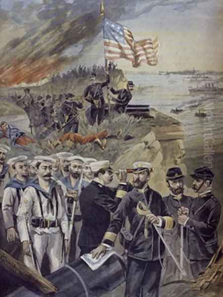 Spanish American war landing at Guantanamo Cuba - view 1