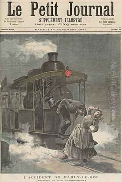An Accident at MarlyleRoi Victim of his Dedication from Le Petit Journal 14th November 1891 - view 1