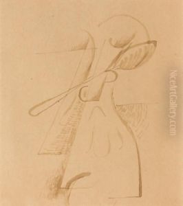 Nature Morte Cubiste Au Verre Et A Lacuiller by Otto Gutfreund