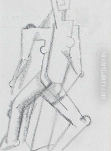 Nude Cubist Dancer by Otto Gutfreund