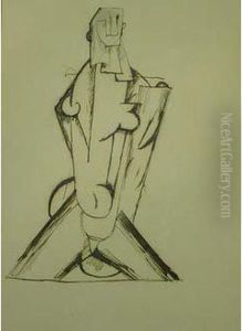 Composition Au Personnage, Circa 1915 by Otto Gutfreund