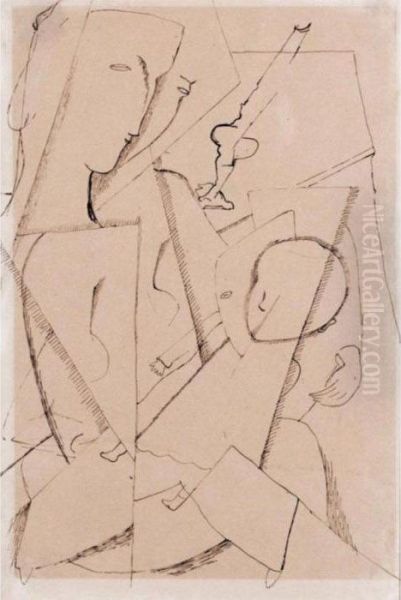 Mother And Child by Otto Gutfreund
