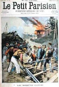 The Chinese Boxers from Le Petit Parisien 17th June 1900 by Fortune Louis Meaulle