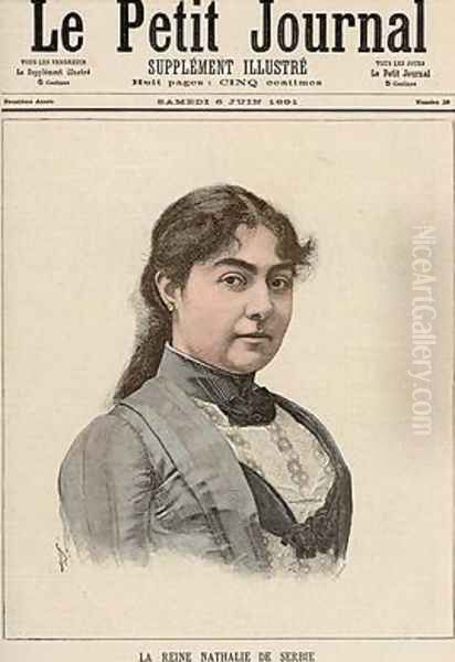 Queen Natalija of Serbia 1859-1941 from Le Petit Journal 6th June 1891 - view 1