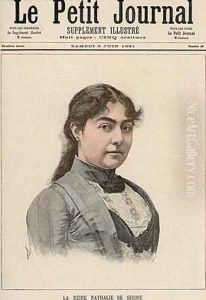 Queen Natalija of Serbia 1859-1941 from Le Petit Journal 6th June 1891