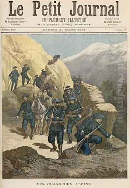 Mountain Infantrymen from Le Petit Journal 21st March 1891 - view 1