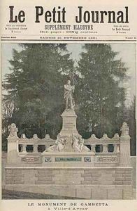 Monument to Gambetta at Ville dAvray from Le Petit Journal 21st November 1891 by Fortune Louis Meaulle