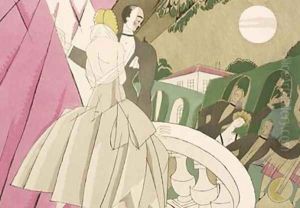 Evening Wedding on the Balcony 1920 by Charles Martin