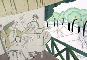 Tennis Scene 1920 by Charles Martin