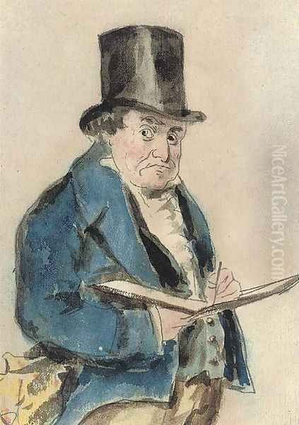 Portrait of Joseph Mallord William Turner, R.A. (1775-1851), three-quarter-length, in a blue coat and top hat - view 1