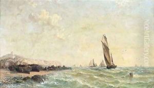 The Calais fishing fleet in coastal waters