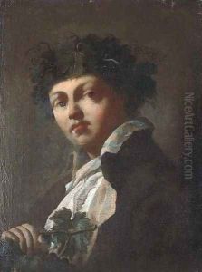 Portrait of a young man as Bacchus