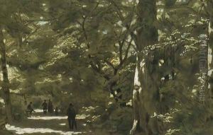 Park Alley by Wladyslaw Aleksander Malecki