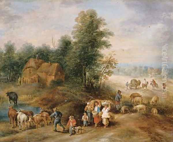 Peasants returning from the harvest - view 1