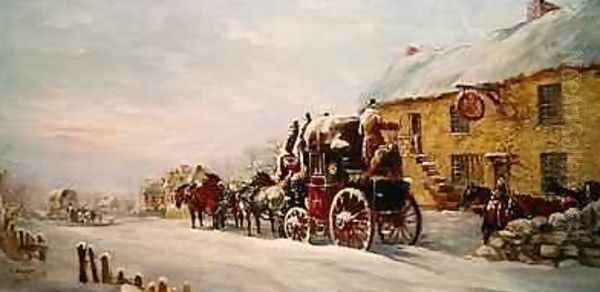 Stage Coach Outside a Tavern Bath 1819 - view 1