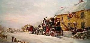 Stage Coach Outside a Tavern Bath 1819 by John Charles Maggs