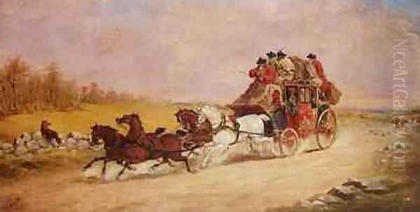 The Royal Mail Coach between the Fox and the Hunt 1881 - view 1
