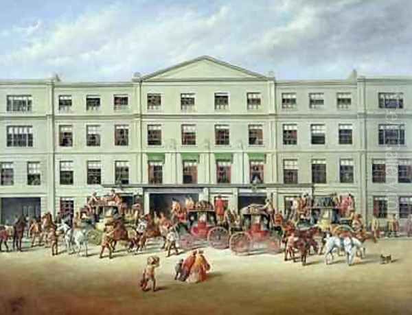 Changing Horses outside the Plough Inn Cheltenham - view 1