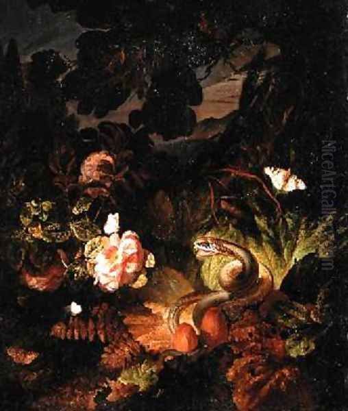 Flowers Snake and Butterflies - view 1