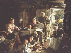 Cottage Interior by William Henry Midwood