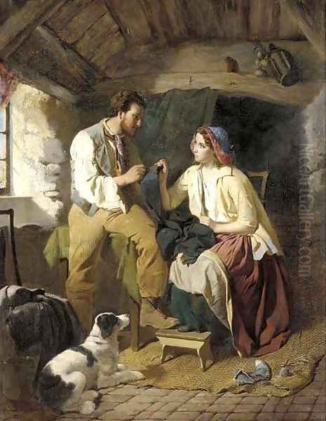 Courting the seamstress - view 1