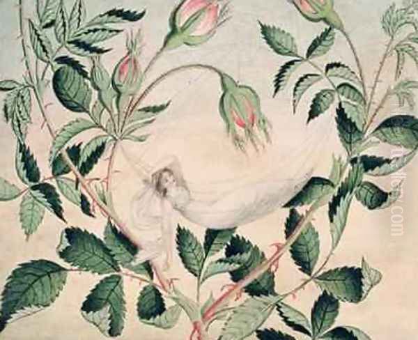 A fairy resting in a hammock spun from cobweb 1827-29 - view 1