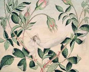 A fairy resting in a hammock spun from cobweb 1827-29